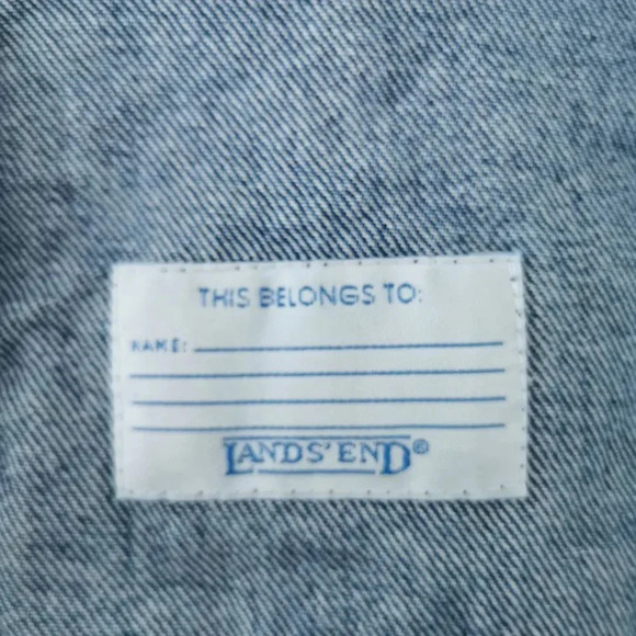 Lands End Blue Denim Jean Jacket Boys Size M - Picture 4 of 6